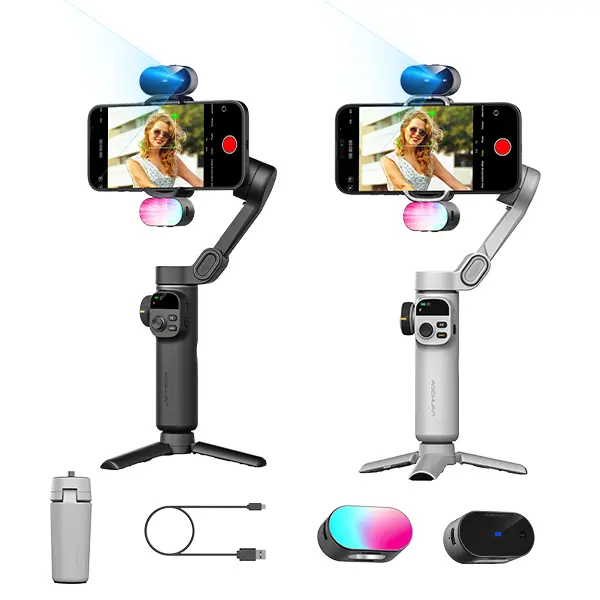 AOCHUAN Gimbal Stabilizer for iPhone, 3-Axis Smartphone Gimbal Built in 7.8' Extension Rod, Portable Gimbal Stabilizer w/OLED Display for iPhone/Android, Perfect for TikTok YouTube Vlogging-Smart X2-2,back to school,back to school haul