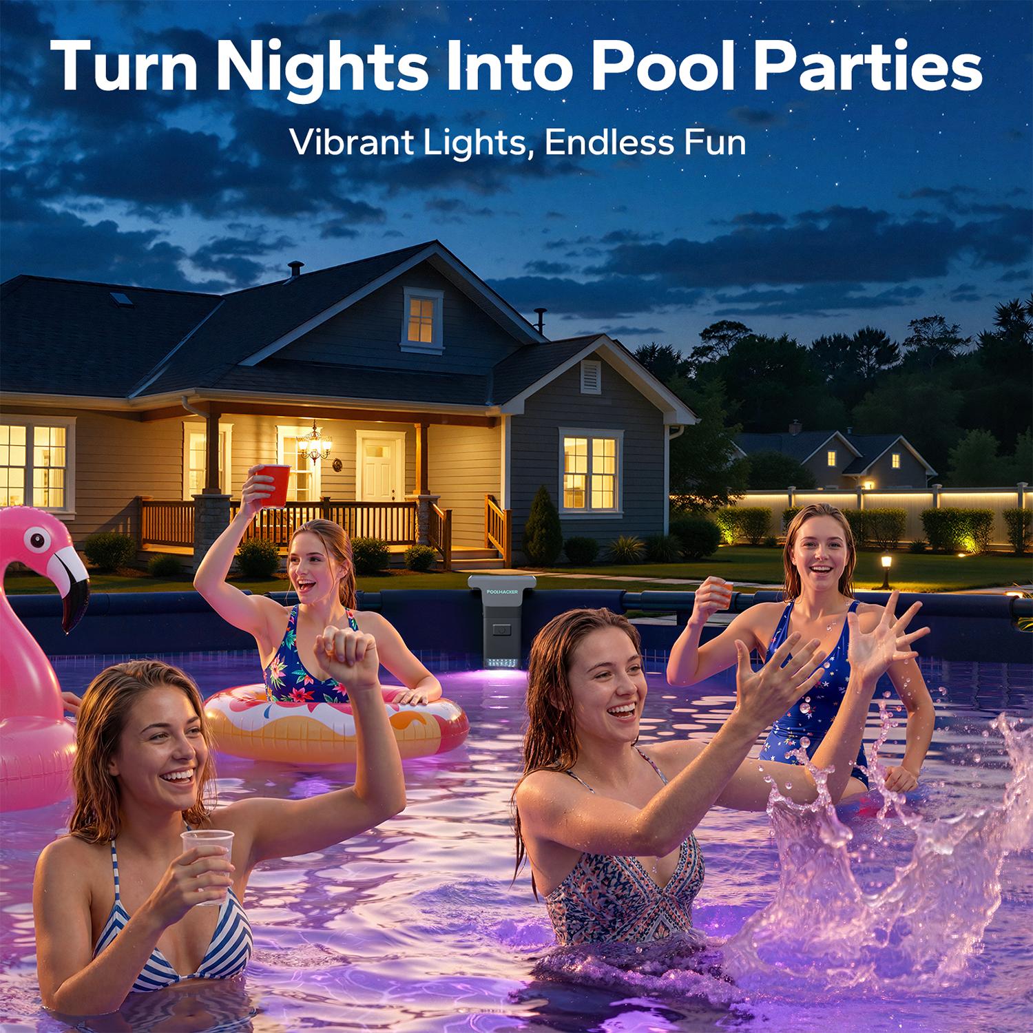 Poolhacker Poolside Solar light, for Inground & Above Ground Pool,Submersible Pool Lights with Remote, Waterproof Design (Black, 1 Pack)Decorative Lighting Poolhacker Poolside Solar light, for Inground & Above Ground Pool,Submersible Pool Lights with Remote, Waterproof Design (Black, 1 Pack)Decorative Lighting