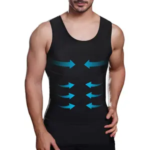 Mens Slimming Body Shaper Vest, Gynecomastia Compression Shirts, Tummy Control Undershirts - Change in Seconds Fabric Menswear body shaper compression Basketball Dress Athletic Fashion Activewear Athletic Style Activewear