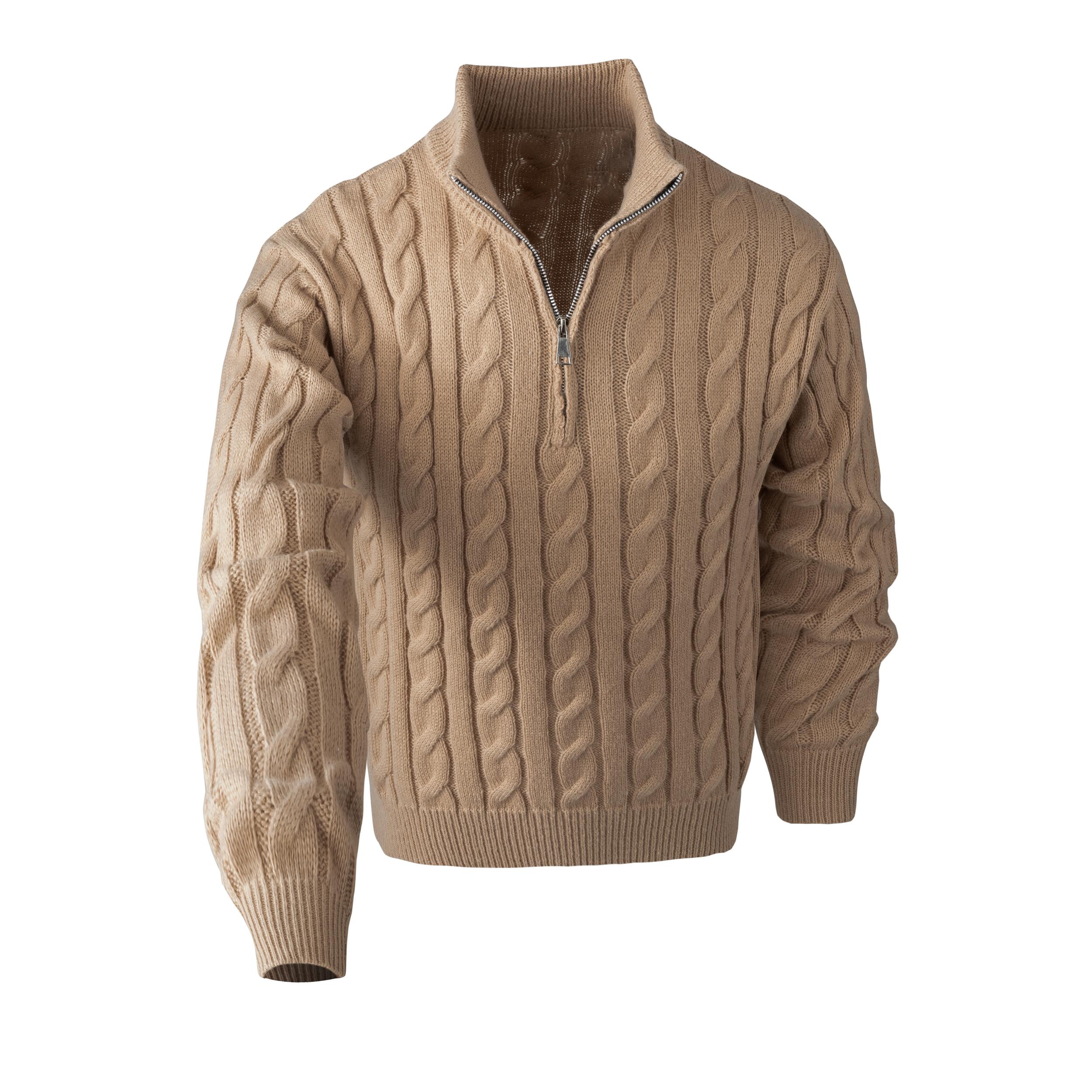 #Springfresh Men's solid color zipper sweater, fashionable knit long sleeved, quarter zipper knit stand up collar, polo , classic jacket, casual knit, casual elegant fabric, college style outdoor wear, open jacket  Turtleneck Knitwear   valentine sweater