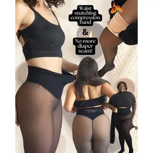 2026 NEW COMPRESSION BAND & ONE SEAM OPTION! THE ORIGINAL MAGIC FLEECE LINED LEGGINGS - XXS TO 3XL - 4 SHADES - CLOSED FOOT - Fleece Tights Available in Plus Size and Light to Brown Fur