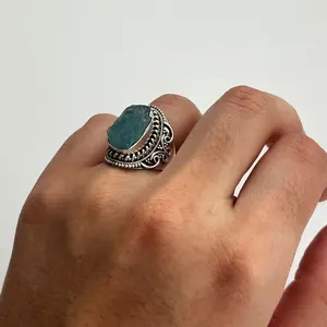 GAIA Raw Aquamarine Ring