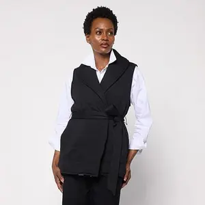 MarlaWynne WynneCollection Quilted Cloud Knit Belted Vest