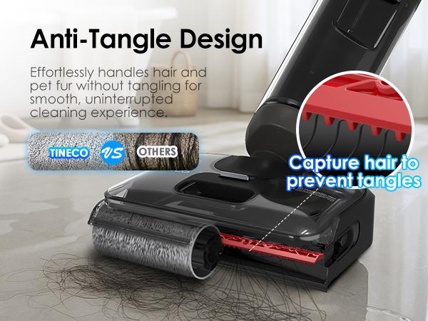 Tineco FLOOR ONE i6 Stretch Wet Dry Vacuum Cleaner,Vacuum & Mop in One Step,20kPa Powerful Suction,180° Lay-flat Design,Anti-Tangle Design,Full-path Self-cleaning&5min Drying with 85℃(185℉) Air,Up to 40* minutes Runtime,Upgraded Pouch Cell