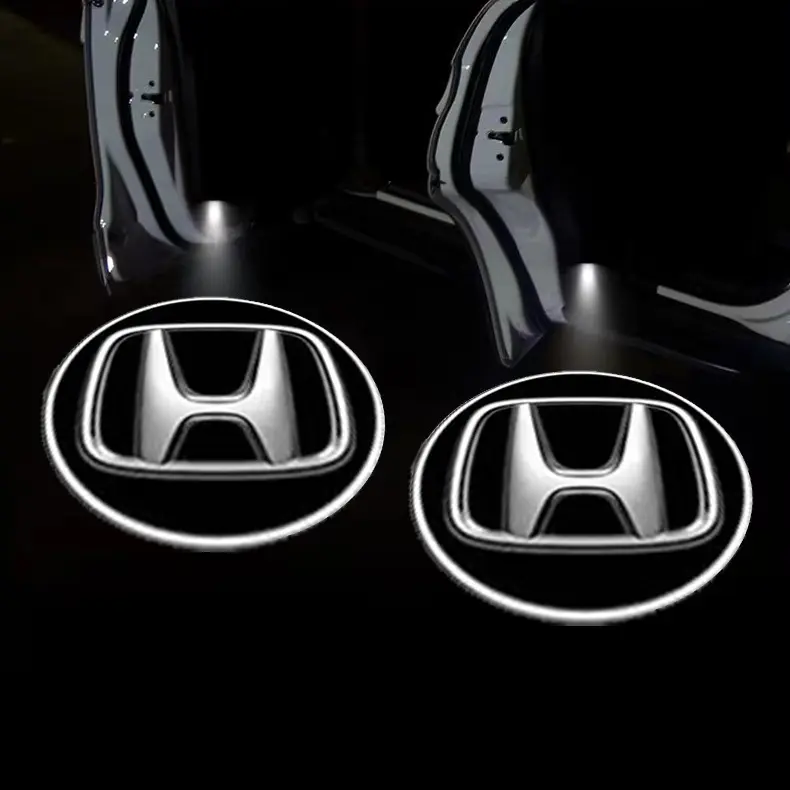 KLIFE LIMITED 2Pcs HD LED Car Door Welcome Logo Projector Lights, Vehicle Accessories, Auto Accessories, Car Decor for Honda Civic Fit Accord City Vezel CR-V S660 Odyssey HR-V