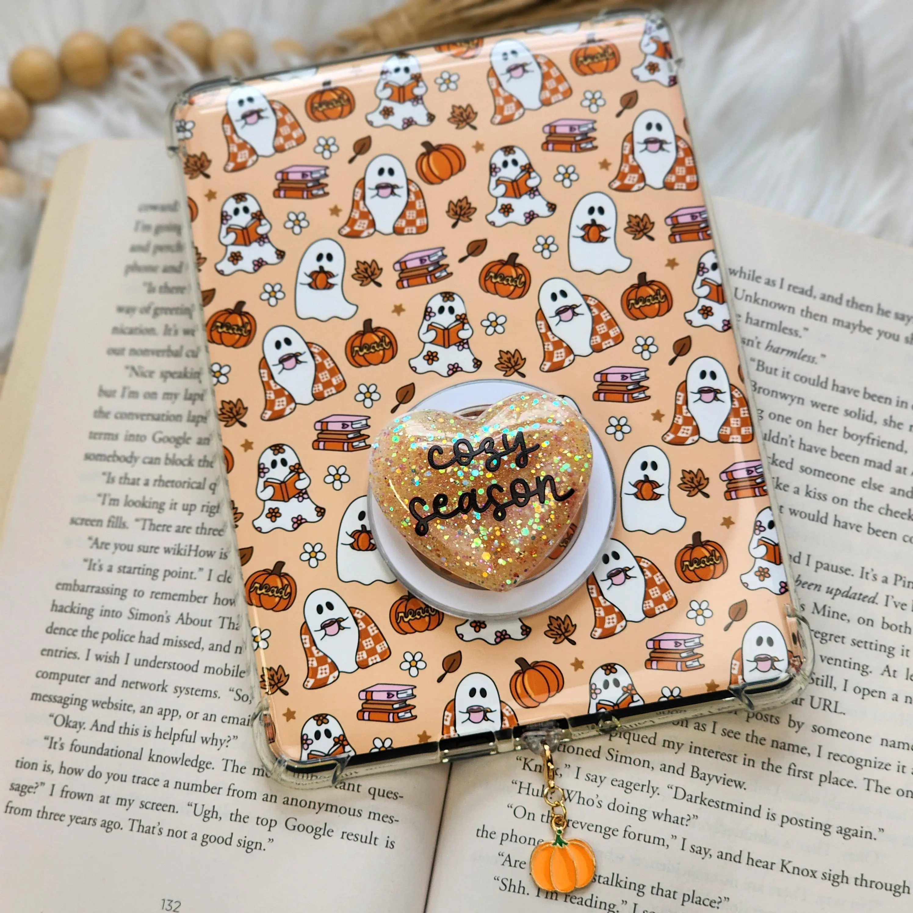 Kindle Accessories Set | Cozy Season Read More BOOks | Insert, Grip & Charm