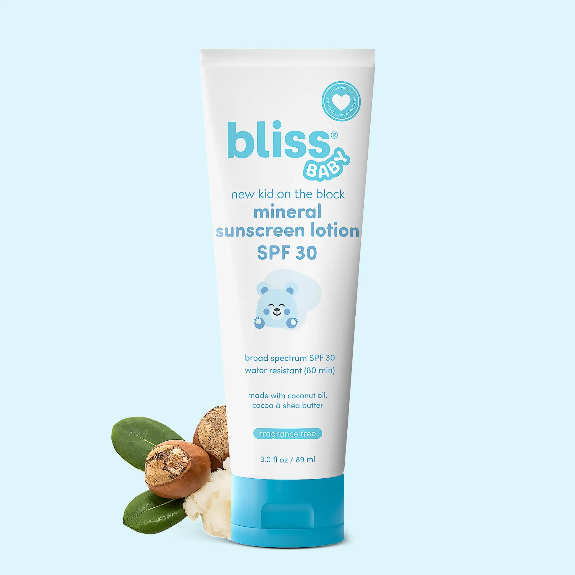 Bliss Baby Sunscreen, Premium SPF 30 Sunscreen Mineral Lotion, Natural Zinc Oxide, Hypoallergenic, Non-toxic, Water-Resistant, Vegan, Sensitive Skin - For Babies, Toddlers, Kids & Whole Family