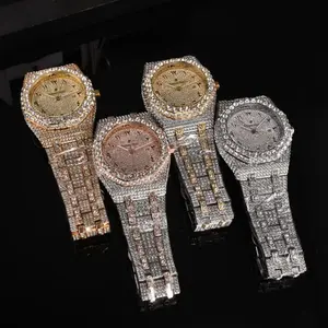 [Must-Have 2026]High quality iced out wrist watch automatic waterproof bling bling Fashionable Elegant