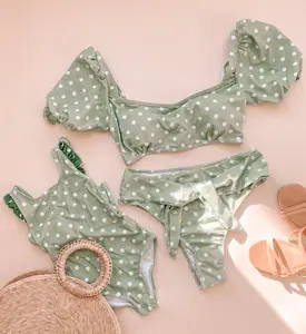 Minty Green Mommy and Me Bikini