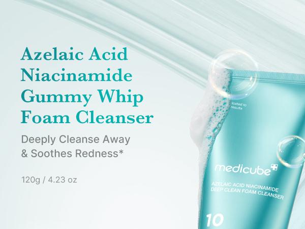 Azelaic Acid Gummy Whip Cleanser | Cleansing Foam For Troubled Skin | Use After Spot Care & Excess Sebum Control | Niacinamide, Glycerin | Soothing, Pore Cleansing Face Wash | Korean Skincare