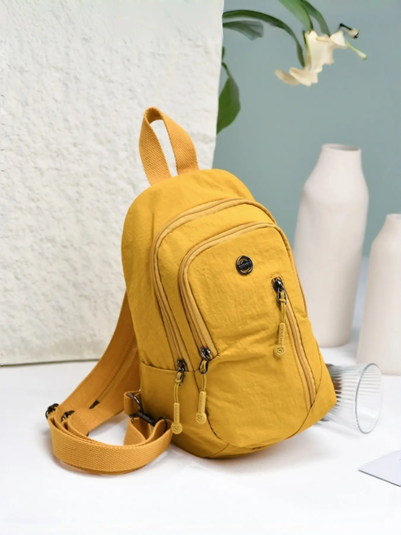 Women's Multifunctional 3-in-1 Convertible Bag - Small Backpack, Sling Casual Crossbody Shoulder Bag & Chest Fanny Pack, Lightweight Nylon Purse for Travel, Hiking, Festivals, Gift for Her