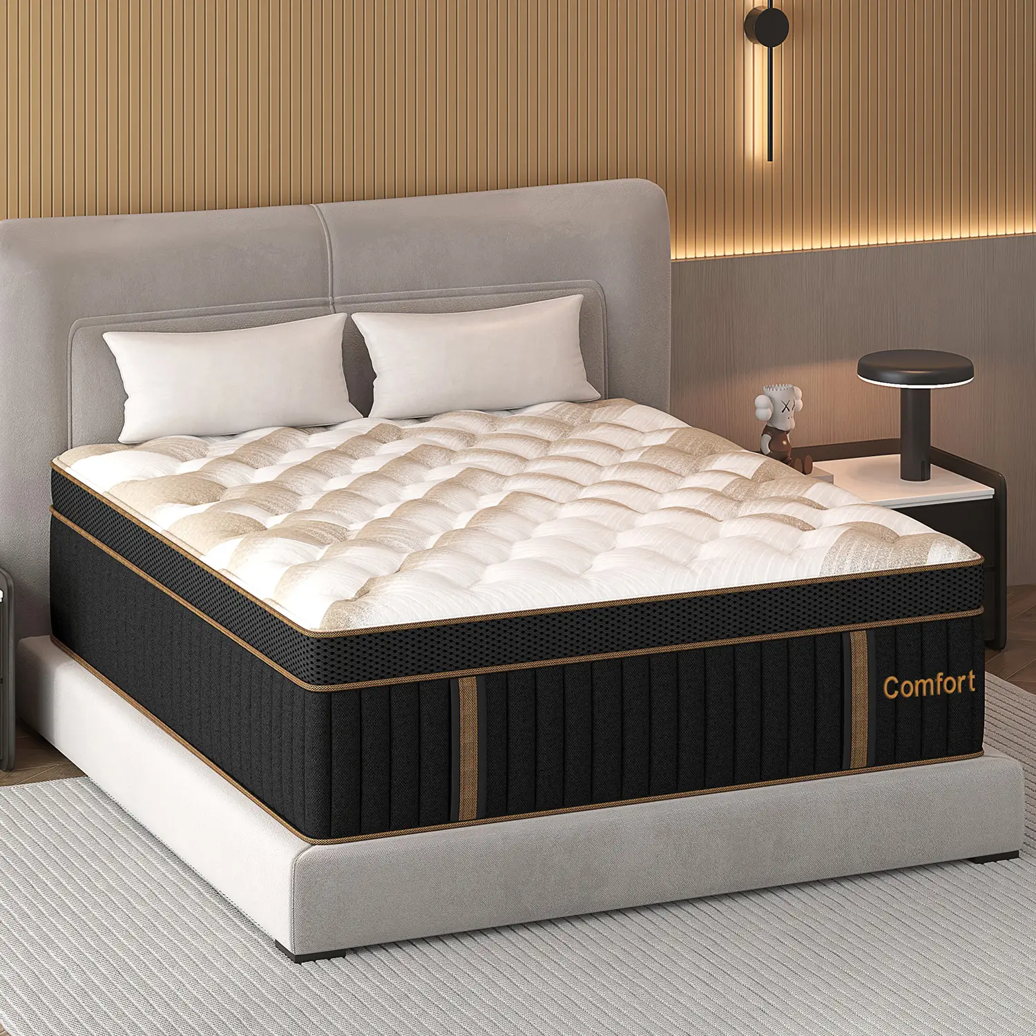12"14" Twin Full Queen King Size Mattress in a Box Hybrid Spring Memory Foam, Medium Firm Ergonomic Mattress 12"14" Twin Full Queen King Size Mattress in a Box Hybrid Spring Memory Foam, Medium Firm Ergonomic Mattress