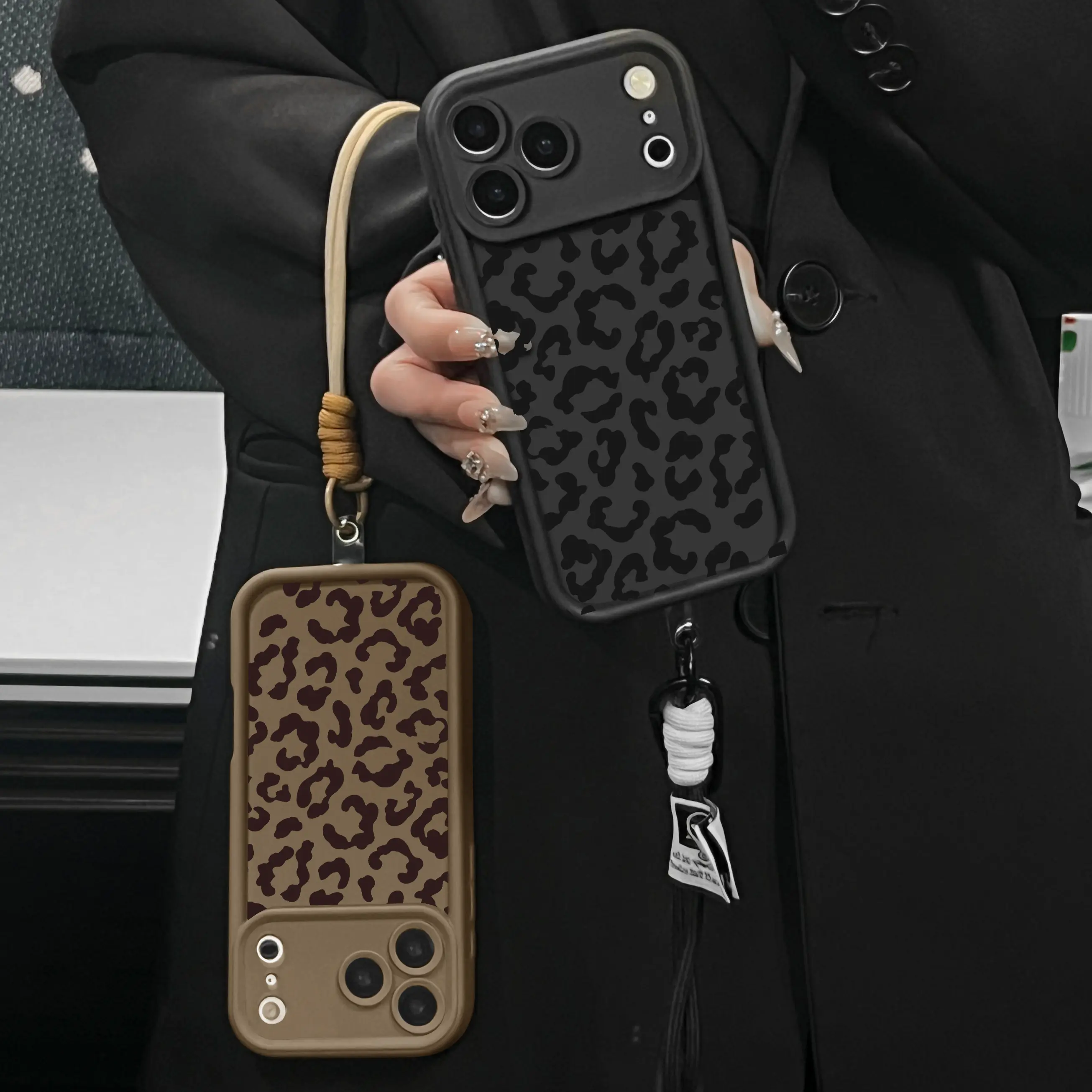 Fashion Leopard-Print Phone Case, nti-Drop Shockproof Full-Coverage Mobile Phone for iPhone Samsung Galaxy 17 Air 16Pro Max 15 14Plus 13 12 11 S25 S24 S23,Simple and stylish camera protection,Tuff phone cases.HY63,back to school,back to school haul