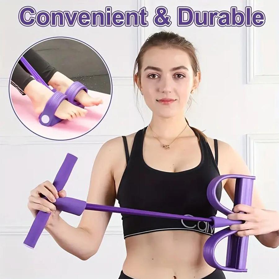 Elevate Your Fitness Routine with the 1Pc 6-Tube Elastic Yoga Pedal Pull Resistance Band for Abdominal Waist Arm and Leg Stretching Ideal for All Levels