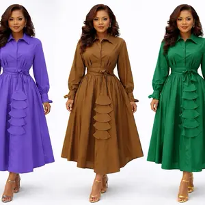 Cascade Tie Shirt Dress