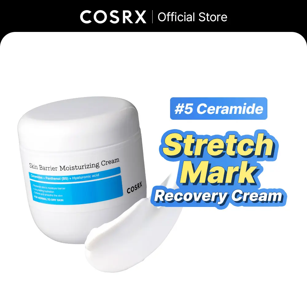 [COSRX Official] Stretch Mark Recovery Body Cream l 450ml / 15.2 fl. oz. l Skin Barrier Body Care with 5 Ceramides & Hyaluronic Acid, Lightweight Face & Body Moisturizer for Dry, Sensitive Skin, 100-Hour Hydration
