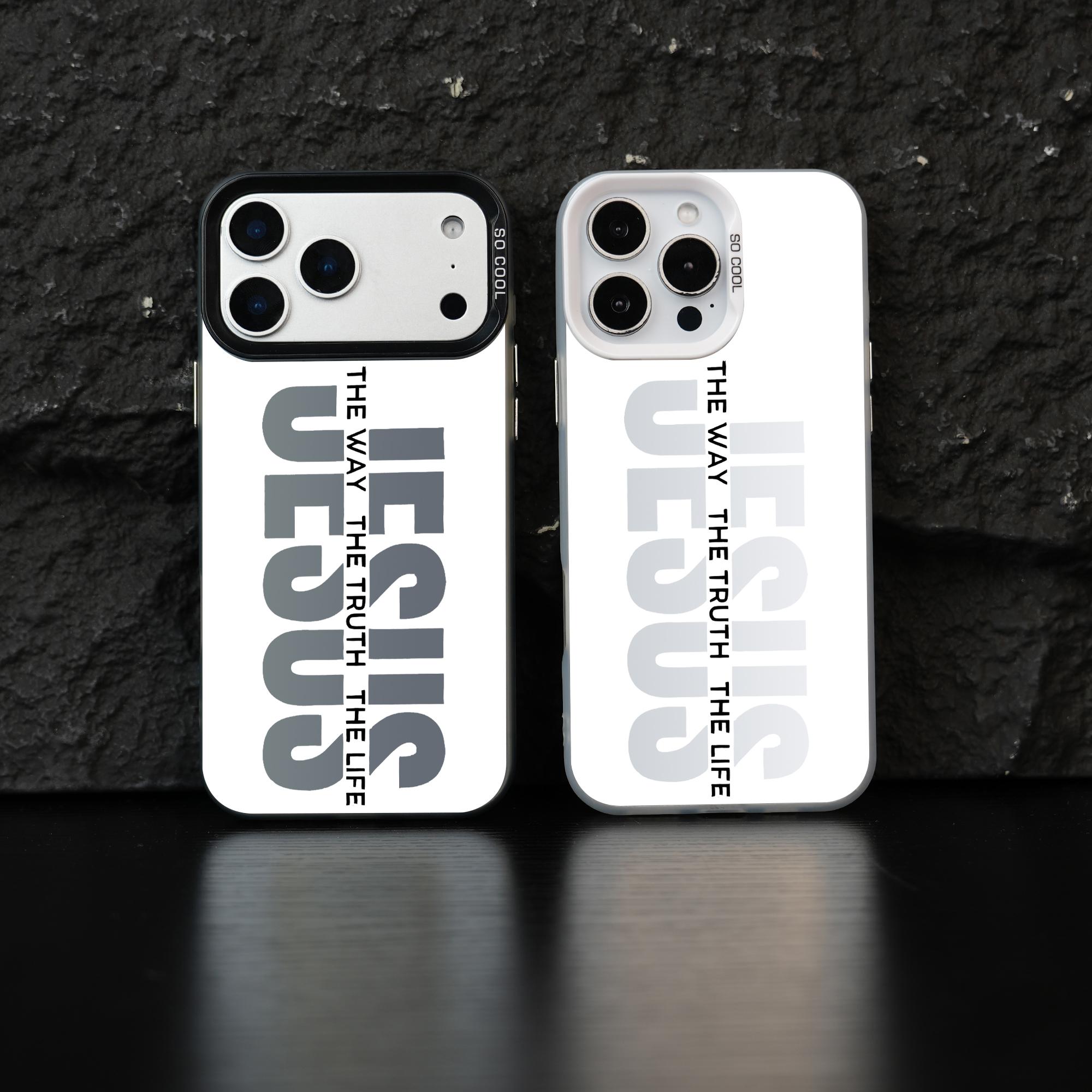 JESUS Pattern IMD Laser Technology Military Grade Anti Drop and Anti Shock Phone Case Suitable for iPhone 17 Air 16 15 14 Plus 13 12 11 Pro Max Plus XR XS Samsung Galaxy S25 S24 S23 S22-ZQ97