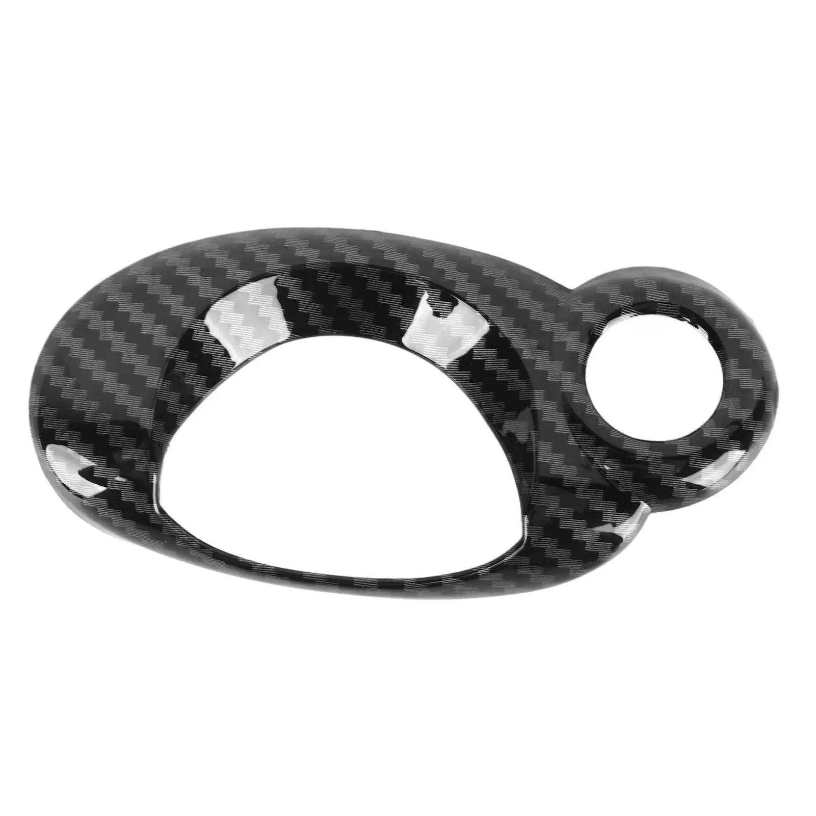 Car Ignition Switch Ring Cover Engine Start Stop Keyhole Carbon Grain Smooth Surface Compact for MINI Cooper R54 R56