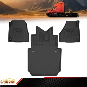 All Weather TPE Floor Mats Liners Fit For 18-25 Freightliner Cascadia 116 126