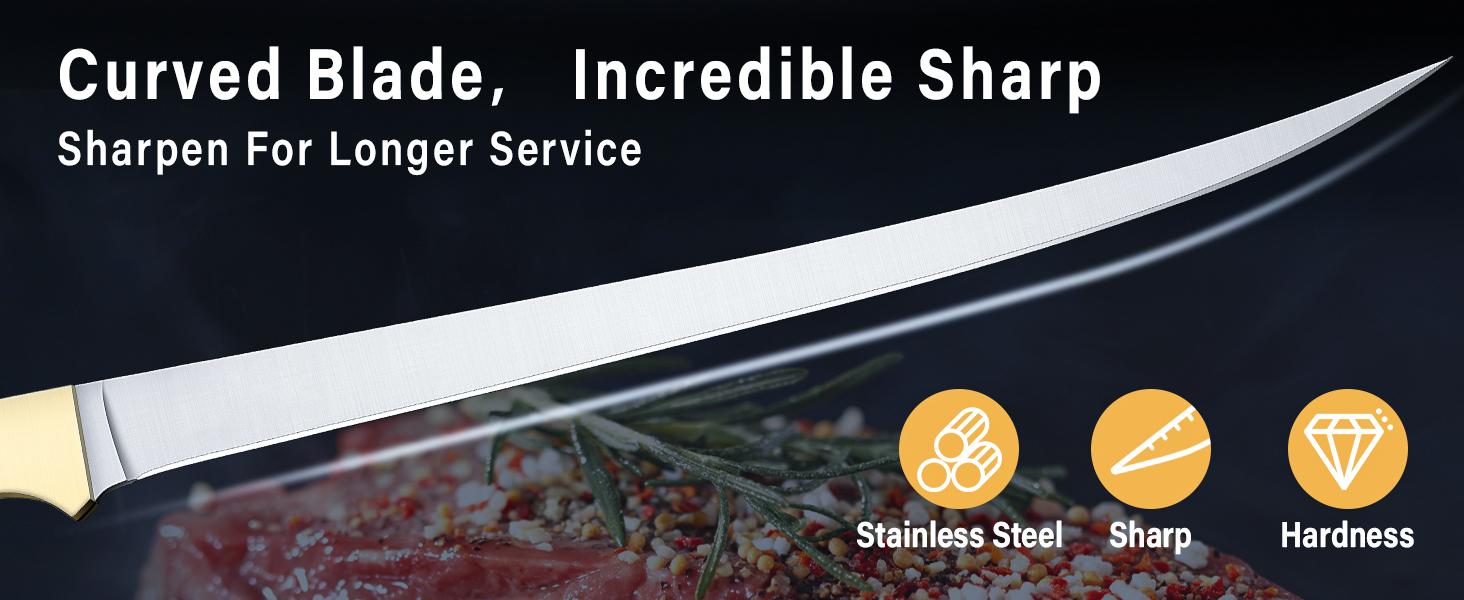 DRAGON RIOT 9 inch Professional Boning Knife for Filleting Fish Christmas Gift with Ergonomic Handle for Meat Poultry Cutting Indoor or Outdoor DRAGON RIOT 9 inch Professional Boning Knife for Filleting Fish Christmas Gift with Ergonomic Handle for Meat Poultry Cutting Indoor or Outdoor