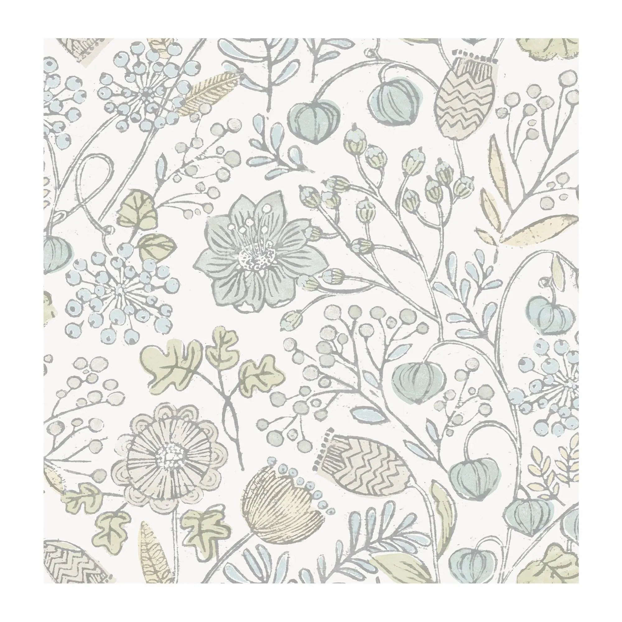 NuWallpaper Southern Trail Blue/Green Peel andStick Wallpaper