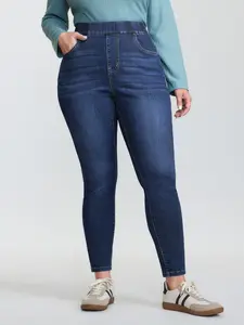 【Summer Turn-Up】【Butt Lifting】BlOOMCHIC plus size Supersoft Pull-On Skinny-Fit Jeans BBL [M-6X] 2026 Summer Pick for Mother's Day