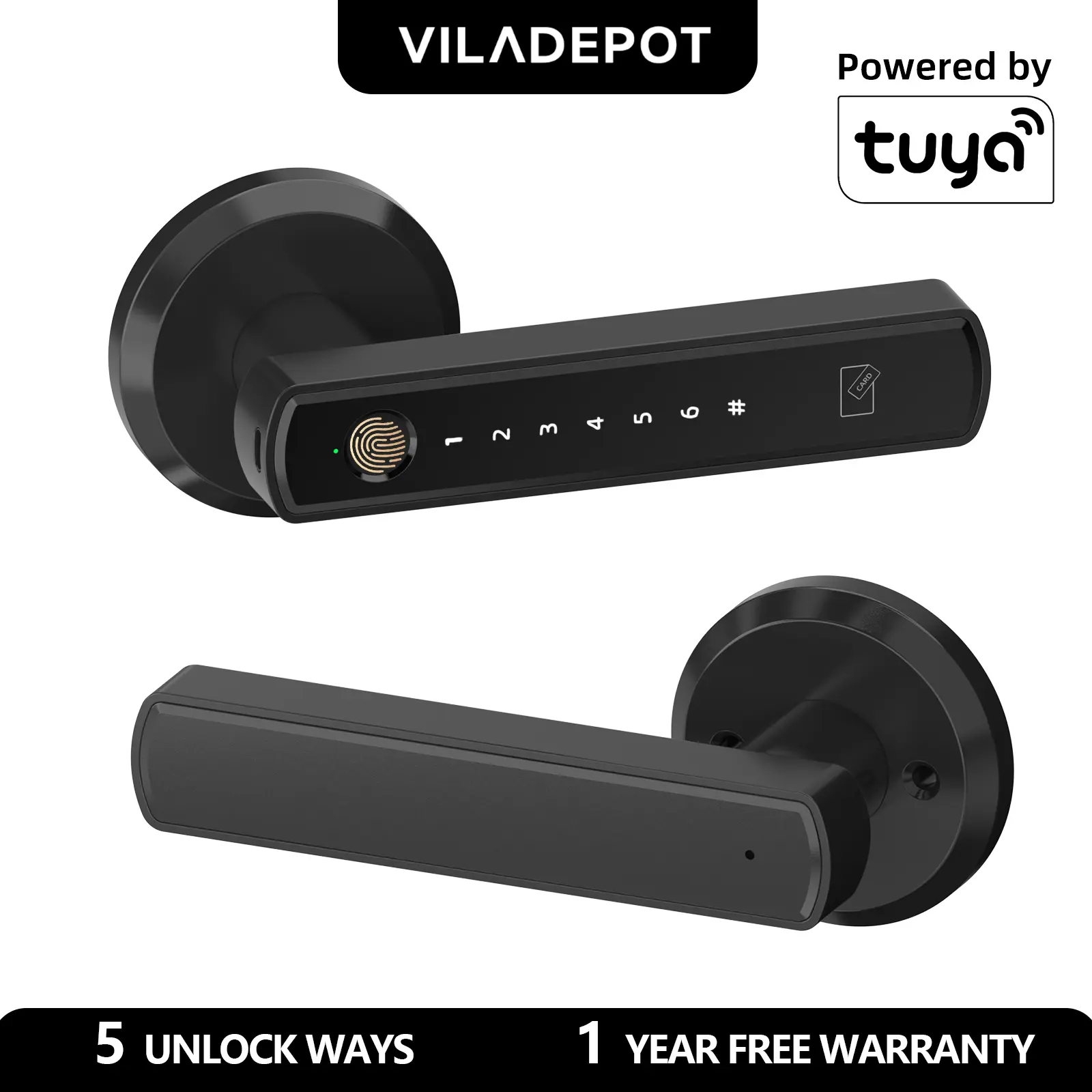 Smart Fingerprint Door Lock,Keyless Entry Handle,Biometric tech & App Control knob for Room,Garage,Office,Apartment,Local Data Storage campingessentials, Automatic Fingerprint Lock, Smart Security Lock