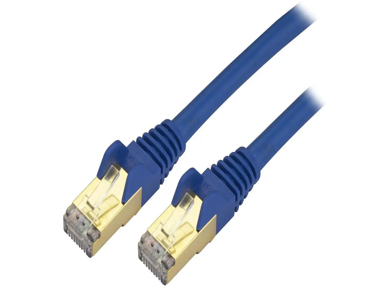 StarTech C6ASPAT9BL StarTech.com Cat6a Shielded Patch Cable - 9 ft - Blue -  Snagless RJ45 Cable - Ethernet Cord - Cat 6a Cable - 9ft