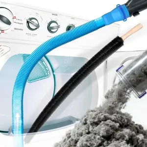 Dryer Vent Cleaning Brush Kit with Flexible Lint Brush & Vacuum Hose Attachment for Deep Dryer Vent and Appliance Cleaning
