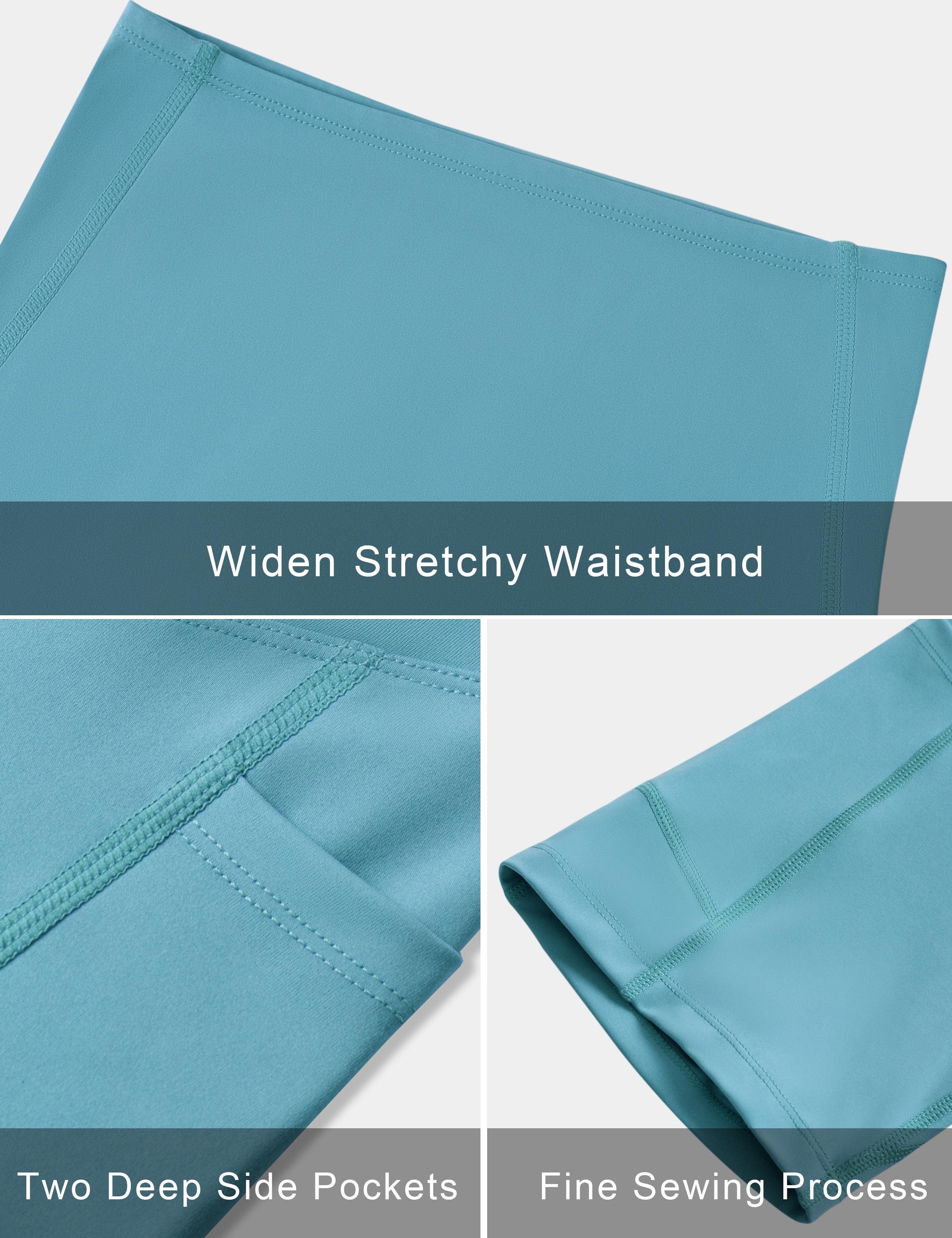 POSHDIVAH Women's Maternity Shorts Over The Belly Biker Yoga Active Pregnancy Workout Short Pants with Pockets 8" summer clothes