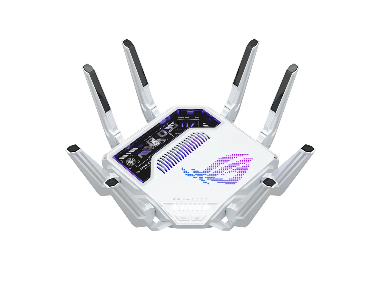 ASUS ROG Rapture GT-BE19000AI Tri-band Gaming Router, WiFi 7, 802.11be, up to 3,500 sq. ft. & 200+ devices, Triple Level Security, Support AiMesh Whole Home Mesh WiFi, Dual 10G ports, AI WAN detection