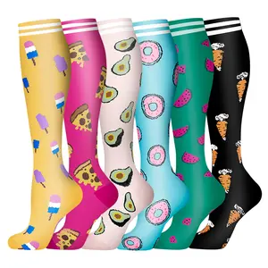 MhzyCaus 6 Pairs Compression Calf Socks Unisex Designed for Daily Comfort Breathable Quick Dry Anti Odor Athletic Socks for Running Hiking Gym Yoga Travel Work and Everyday Activities