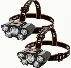 2Pack Rechargable  Headlamp, Led Head  Lamp with 4 Modes, Waterproof Head Lights For Forehead, Hard Hat Light, Adjustable Head Flashlight For Adults, Perfect or Camping, Hiking, Power Outages, Emergencies，Perfect Gift For Outdoor Enthusiasts.