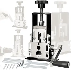 Multi Functional Wire Stripper Machine Hand Crank Operation Supports 1-25mm Wires Drill Powered Cable Stripping Tool for Electrical Work DIY Portable & Durable