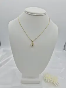 chain with small heart pendant in 14k gold plated. (19)