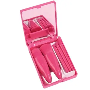 Makeup Brush Set Simple Style Mini with mirror Travel Kit for Daily Use