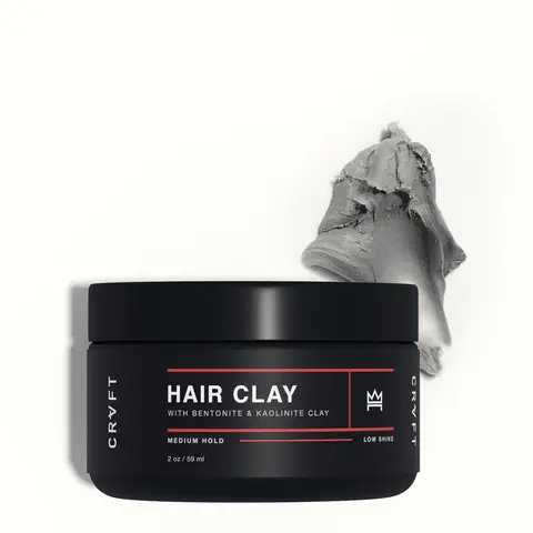 CRVFT Hair Clay 2oz – Medium Hold, Low Shine | Natural Texture & Volume