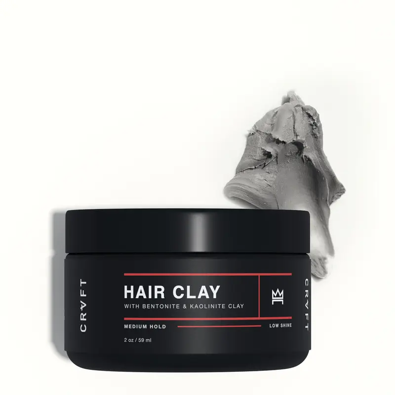 CRVFT Hair Clay 2oz – Medium Hold, Low Shine | Natural Texture & Volume