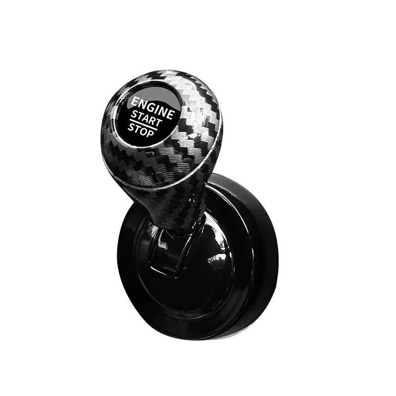 Metal Car Push Start Button Cover - Cool Metal Engine Starter Stop Rocker, Automotive Replacement Part, Single-Touch Interior Protector for Sedans, Trucks, Cars, Ca