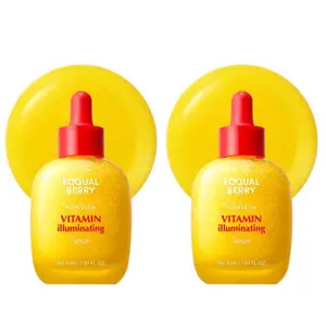 EQQUALBERRY Suero iluminador de vitaminas – Suero iluminador de vitamina C con niacinamida | Fortalece la barrera cutánea | Hidrata con ceramida y ácido hialurónico, 1.01 oz | Regalos de vacaciones