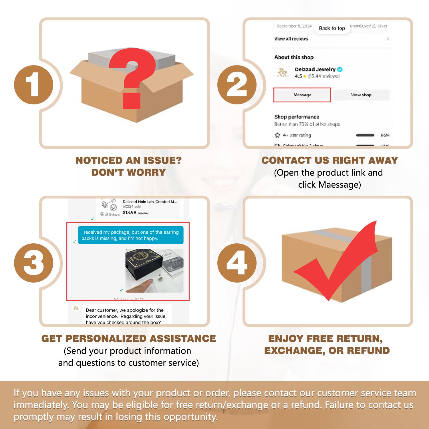 Delzzad 18k Gold-Plated Double Halo Ice Lab-Created Moissanite Stud Earrings Moissanite Jewelry Perfect Birthday Mother’s Day Christmas Gift for Men Women
