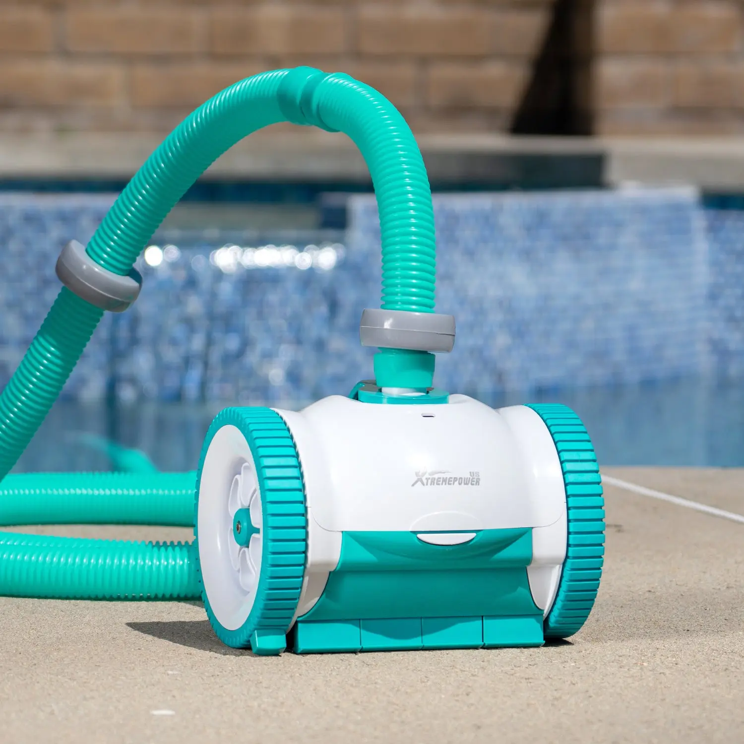 XTREMEPOWERUS Automatic Suction Pool Cleaning Equipment, with Hose and Wall-Climb Function, for Inground Swimming Pools, Efficient System, Automatic Pool Cleaner, Efficient Cleaning