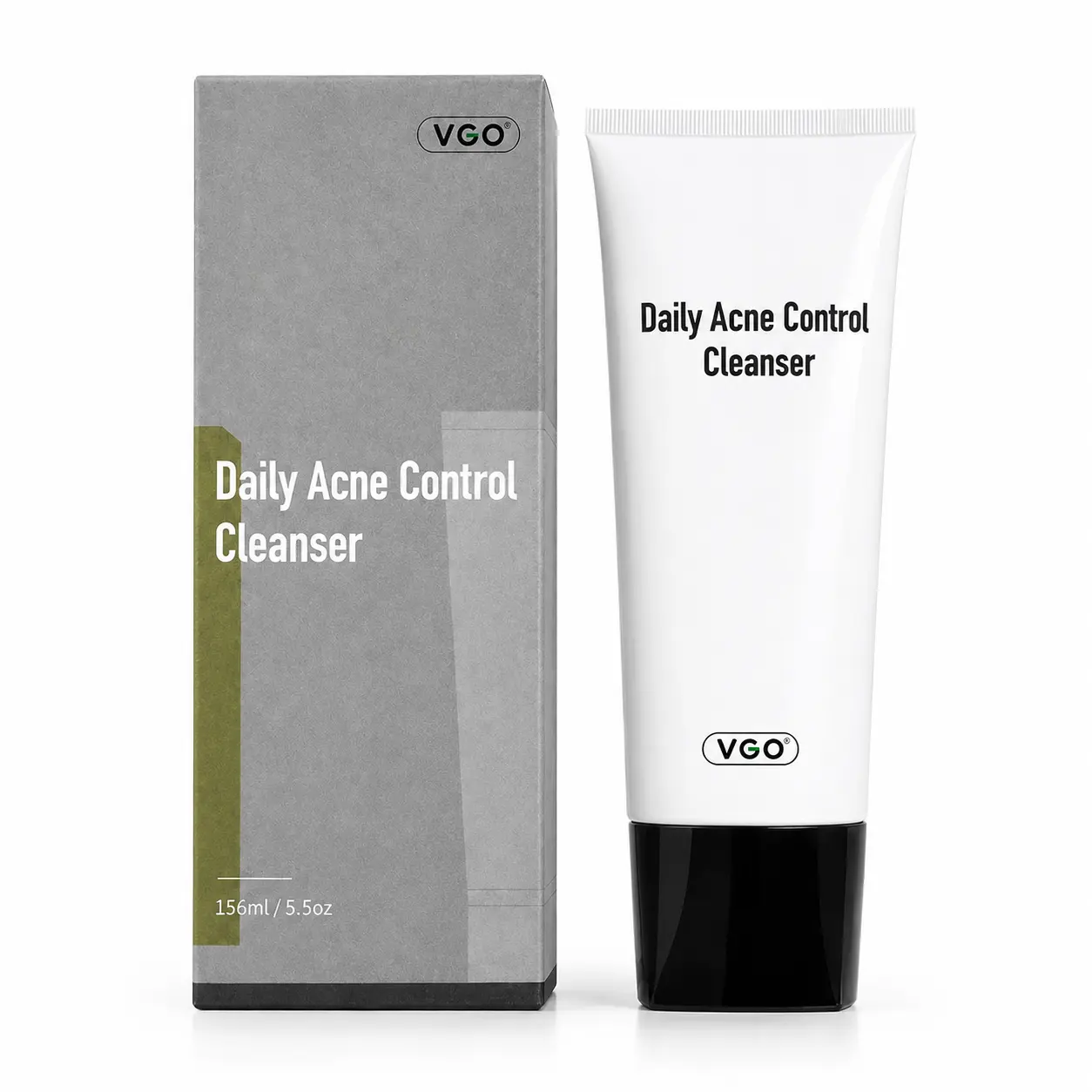 VGO Hydrating Facial Cleanser, 156ml / 5.5 oz | Gentle Cleansing & Moisturizing Face Wash | Acne Control Hydrating Facial Cleanser |  Skin Repair |  Moisturizer |  Hydrate Benzoyl Hyaluronic Jojoba Radiant Salicylic Sensitive Squeeze