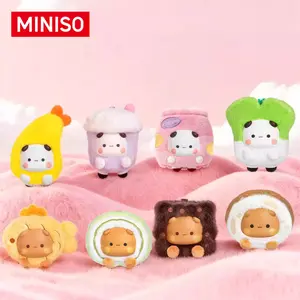 [Limited Gift] MINISO Mengchuang Youpin Ichigo and Bubu Plush Keychain Blind Box Doll Cute Birthday Gift Desktop Ornament 075