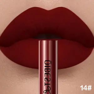 1PCS Matte Velvet Lip Gloss, Non-Stick Cup and Non-Fading Full-Coverage Lip Gloss, Suitable for All Skin Types, Available in Shades of Black, Blue,Brown, Purple and Red, Ideal for Everyday Use