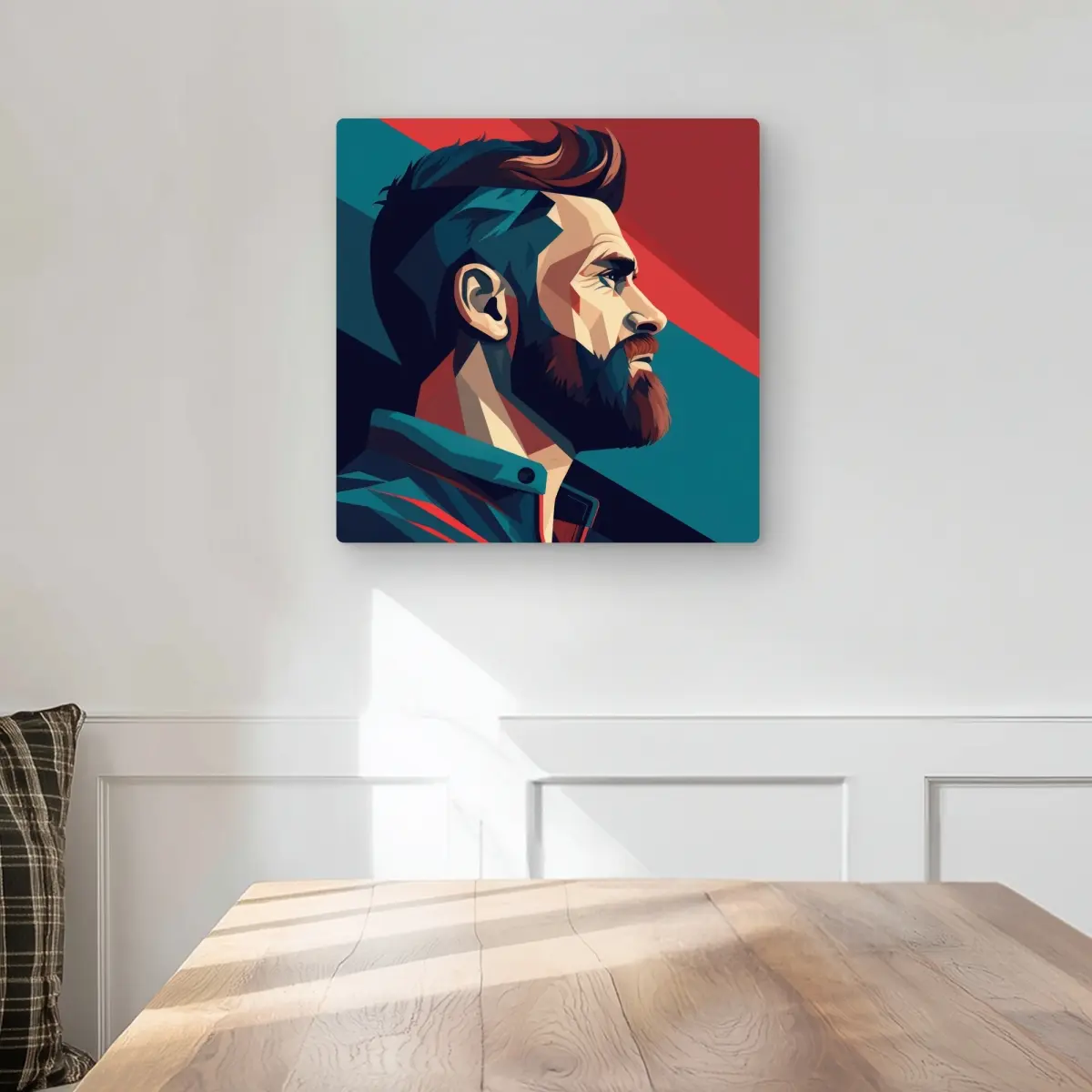 MWW C1MP1616ZURC6H 16x16 in. Lightweight Courageous-Blue Metal Print Wall Art, Artwork for Home Decor, Ideal Home Supplies Gift, Posters & Prints
