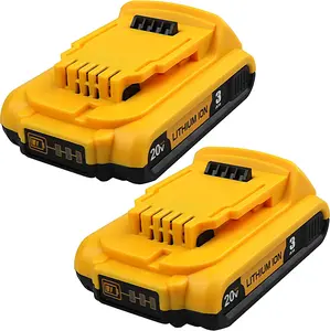 2-Pack 3.0Ah High-Performance Battery for DeWalt – Direct Replacement for DCB203, Works with DCB201/DCB204