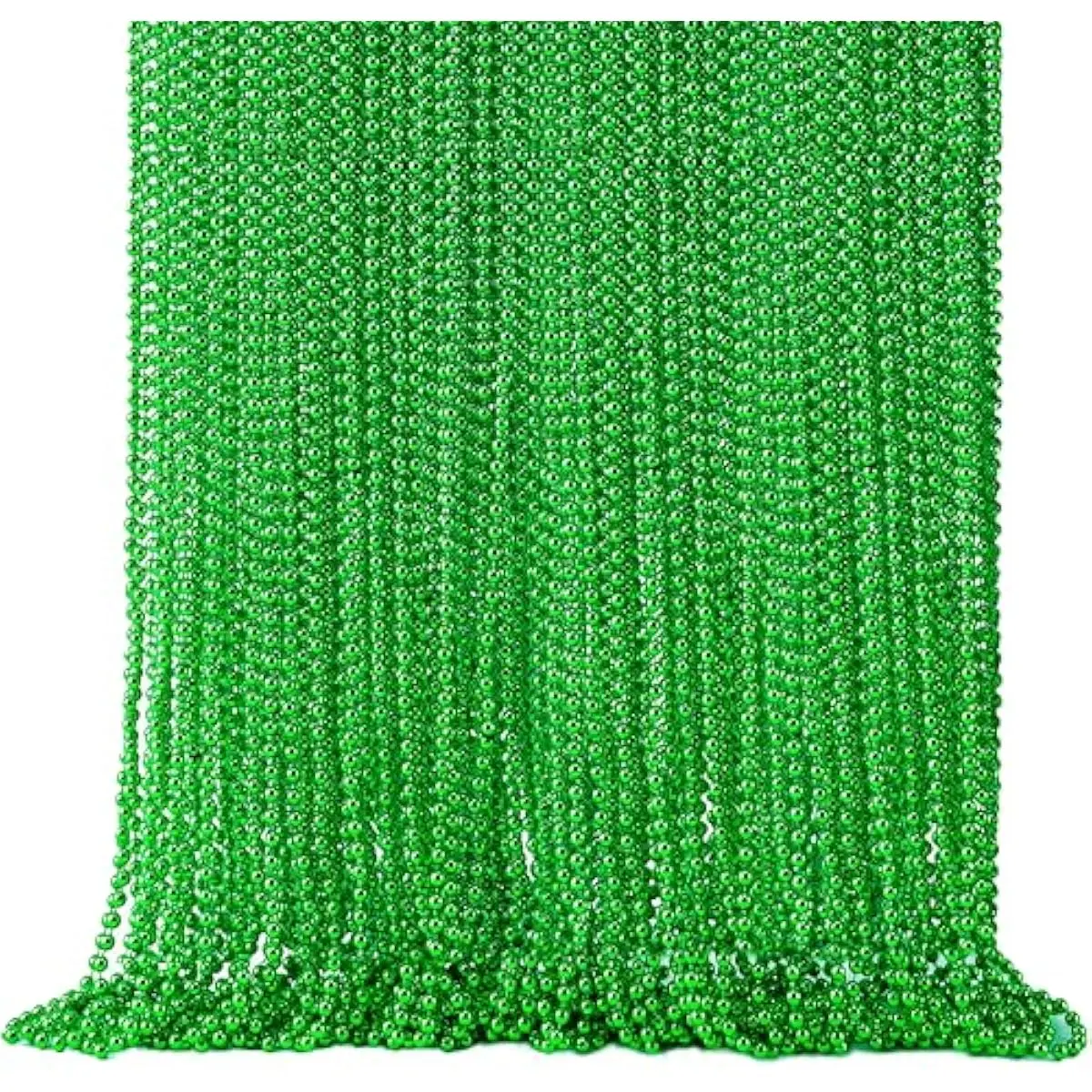 72 Pcs St Patrick Green Bead Necklaces, Necklaces Bead Bulk for Saint Patrick's Day Accessories, Party Costume Dress up Accessories, St. Patrick's Day Party Favor Supplies