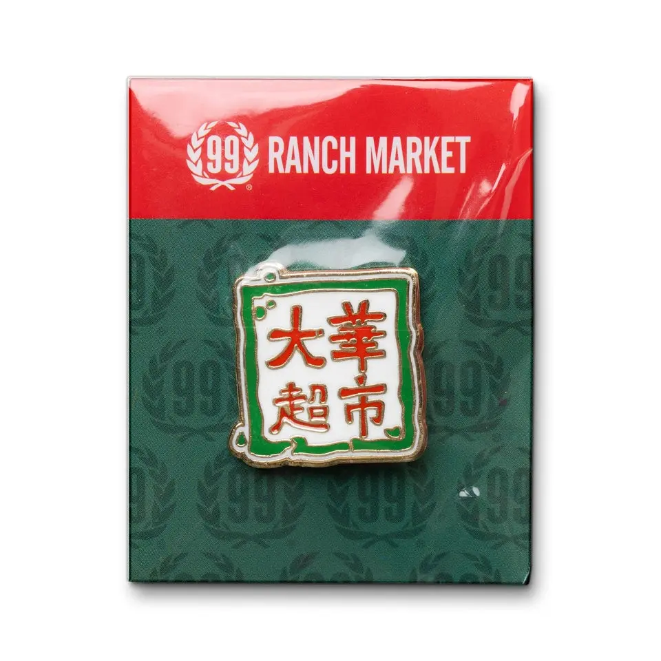 99RANCH Gold Enamel Pins - Clip-In Collectible Food-Themed Brooches for Foodies, 13 Unique Designs (Durian, Dragon Fruit, Chips, Rice, Roast Duck, Bokchoy, Lobster & More), Cute Colorful Snack Motifs Collar Clips