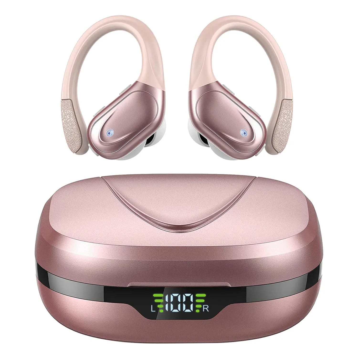 Wireless In-ear Headphones, In Ear Design, Audio Stereo Sound BT 5.3 Ear Hook Gaming Headset Earphones, Portable Waterproof Sports Bluetooth-compatible Earphones, Workout Earbuds, Wireless Chargeable Headphones, Wireless Travel Earbuds